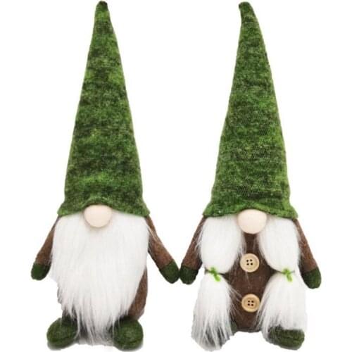 Faceless Santa Doll Figurine Santa Claus Faceless Doll For Christmas Decorations Plush Long Hat Forest Man Gifts, 2PCS