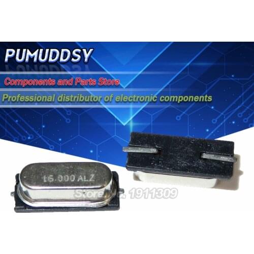 20PCS smd hc-49s 16.000mhz 16MHz HC49S 16M 20ppm 20pF SMD quartz resonator crystal