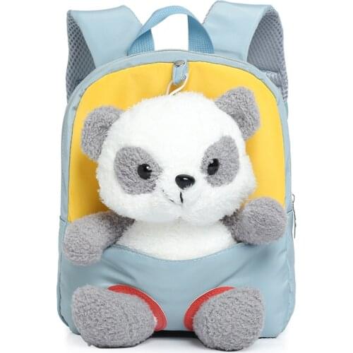 2021 Plush Panda preschool backpack Cartoon cute kids school bags light kindergarten bag girls fashion Childrens school backpack