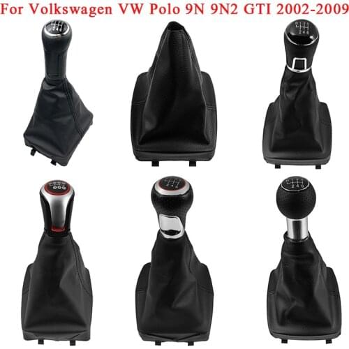 5/6 Speed Car Gear Shift Knob Gaiter Boot Cover For Volkswagen VW Polo 9N 9N2 GTI 2002 - 2009 GAITOR SHIFT BOOT GAITER /FRAME