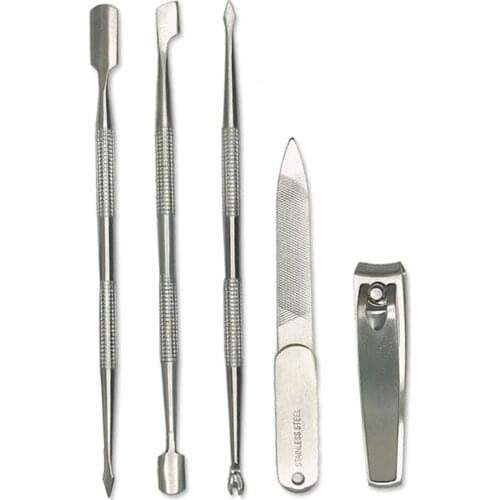 5pcs Manicure Pedicure Set Toenail Removal Finger Toe Nail File Correction Clippers Grooming Tool for Women Men