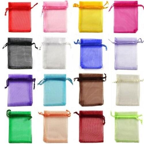 5pcs Organza Bag Soft Storage Wedding Pouches Jewelry Gift Nice Dust-proof Many Color Cute Package 7x9cm 9x12cm 10x15cm 13x18cm