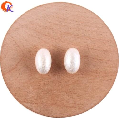 Cordial Design 100Pcs 14*21mm Acrylic Beads/DIY Making/Jewelry Accessories/Imitation Pearl/AB Effect/Hand Made/Earring Findings