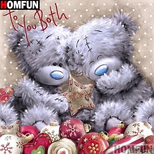 HOMFUN Full Square/Round Drill 5D DIY Diamond Painting "Cartoon bear" 3D Embroidery Cross Stitch 5D Decor Gift A14427