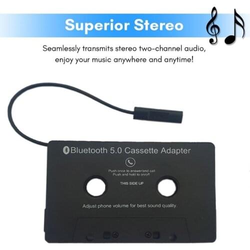 Bluetooth 5.0 Music Car Audio Receiver Cassette Player Adapter MP3 Converter for iPhone Samsung Nokia HTC Smart Cellphones Table