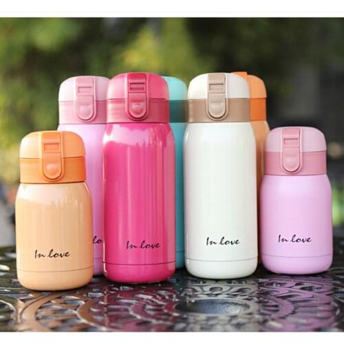 20pcs/lot Kids mug travel tumbler 200ml 360ml water cup 7oz 12oz stainless steel glass 2 wall insulated vacuum leak-proof