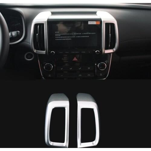 For Hyundai ix35 2018 ABS Chrome Air Vent Circle Trim Air Conditioner Protection Sticker Cover Trim Car Styling Accessories