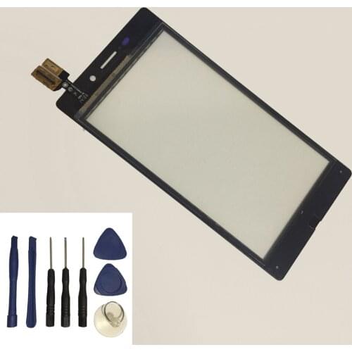 For Sony for Xperia M2 Aqua D2403 D2406 4G / LTE Front Touch Screen Glass Digitizer Sensor Touchpad Replacement + Free Tools