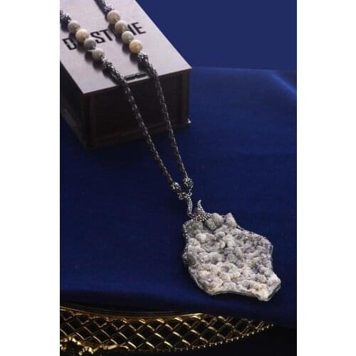 Women desert kuvarsı and labradorite pendant 20 hsr31 123165100