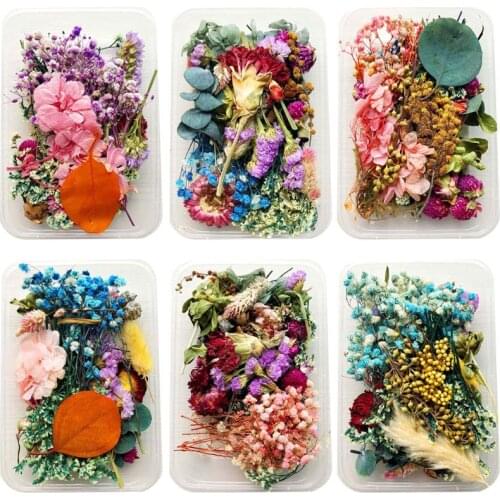1Box Crystal Epoxy Filler Dry Flower Mixed Nail Stickers Decorations Resin Filling Material Jewelry Making Accessories