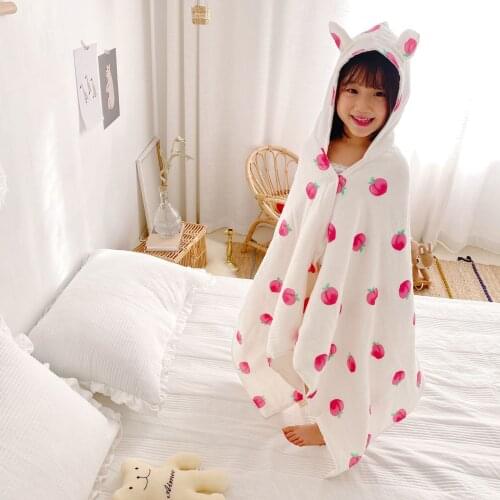 Baby Cotton Bathrobes Children Boys Girls 6 Layers Muslin Bath Robes Towel Hooded Kids Beach Wrap Towel Pajamas Gown