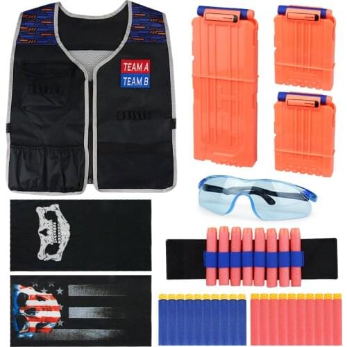 Toy Suit for Nerf Gun Toy Tactical Equipment Gun Shuttle Bullet Magazine Accessories Bullet Clip Compatible Nerf Gun Xmas Gift