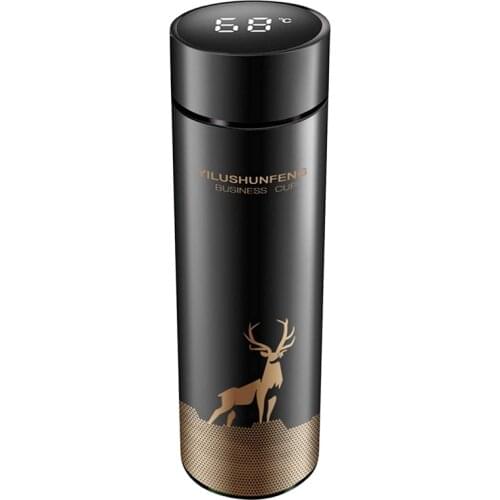 Intelligent Temperature Display Vacuum Insulated Bottle LCD Contact Screen Stainless Steel Leakproof Vacuum Water Bottle