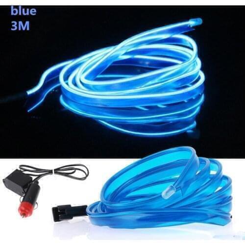 Hot 3M Car Interior Lighting LED Strip Decoration For seat leon ibiza FOR alfa romeo/Volkswagen/AUDI A4 A3 A6//LADA/Opel astra