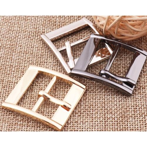 10 pcs Metal Silver Pale Gold Gunmetal Center Bar Buckle Slide 25mm Belt Strap Fasteners Bag Luggage Straps Buckles-1"