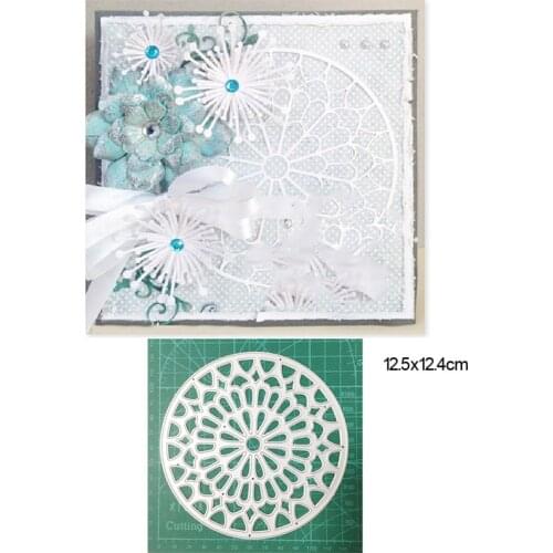 Metal cutting dies flower circle frame cut die mold decoration Scrapbook paper craft knife mould blade punch stencils dies