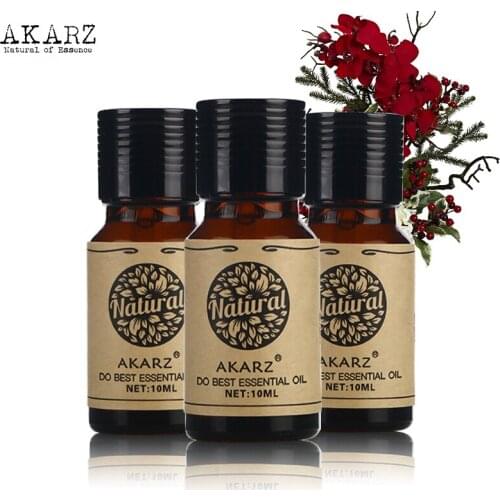 AKARZ Tea tree Lavender Rose essential oil sets Top Brand For Skin Body Care Aromatherapy Massage Spa 10ml*3