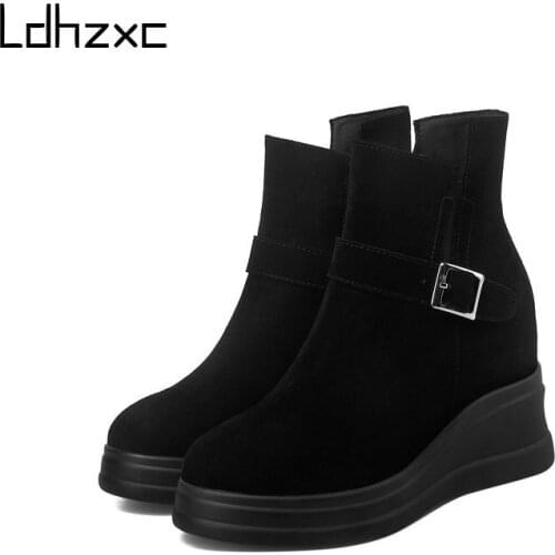 LDHZXC 2020 Autumn New Boots Womens Zipper Womens Boots British Style Side Pull Casual Short Boots Women Boots