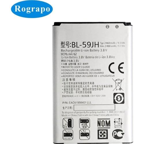 New Full 2400mAh BL-59JH Replacement Battery For LG Optimus L7 II Dual P715 P713 F3 F5 P703 VS870 Lucid 2 Mobile Phone Batteries