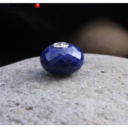 Mistletoe 925 Sterling Silver Faceted Fine Natural Lapiz Lazuli Stone Bead Jewelry