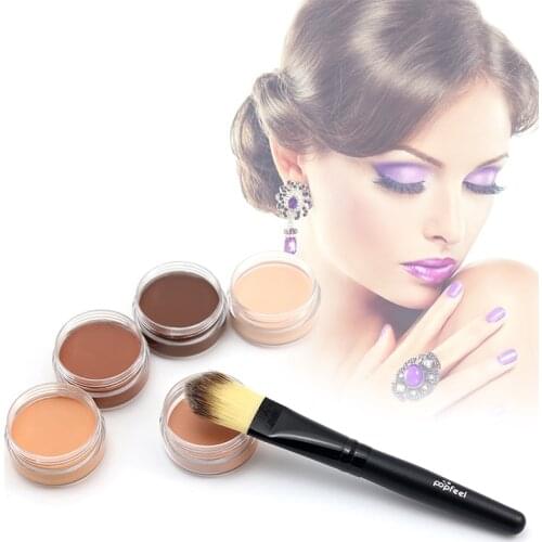 Concealer Cream Blemish Brightening Skin Cover Dark Circles Waterproof Sweat-proof Contour Base Women Makeup Foundation