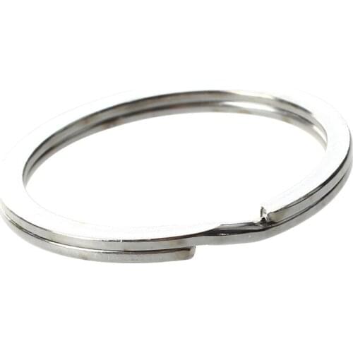 Lot 50 Silver Tone Split Jump Rings Key Chain Part 28mm HOT