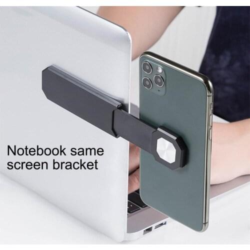Laptop Stand Mobile Phone Holder Magnetic Holder Universal Telescopic Portable Dual Screen Laptop Side Mount Phone Bracket