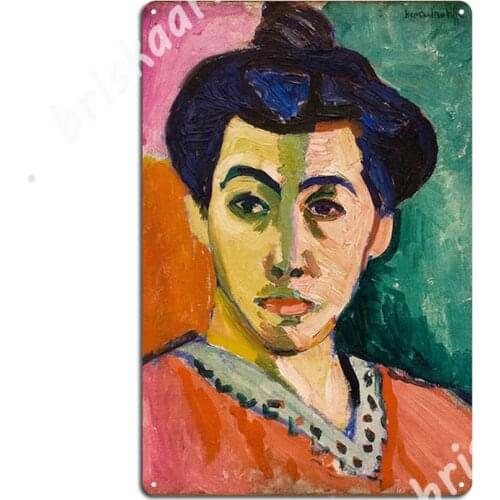 Portrait Of Madame Matisse. The Green Line. Metal Signs Living Room Custom Cinema Garage Plaques Tin sign Posters