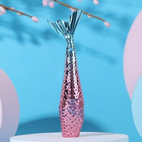 1PCs 3 ml/g Pink Blue Gradients Mermaid Lip Glaze Bottle Empty Gloss Tube Bottle Lipgloss Tube Lip Gloss Cosmetic Container New