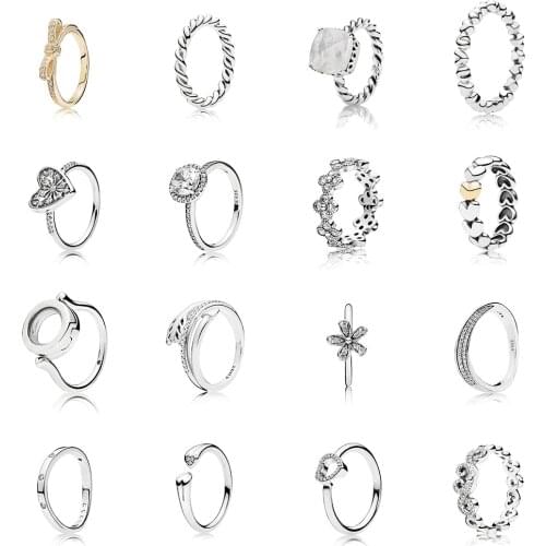 S925 Sterling Silver Staggered Twistable Stackable Ring Series Suitable For Diy Original Woman Gift Merry Christmas Jewelry