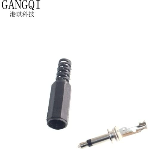 10Pcs/5Pcs lot 3.5mm jack plug Audio Jack Plug Headphone male Connector 3.5 Mono plug with Black Plastic Housing for phone