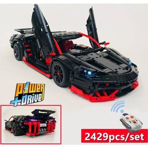 NEW Sport Car 100th Anniversary Edition Centenario MOC-12560 RC Engine Power Function Vehicle Fit Building Block Bricks Model