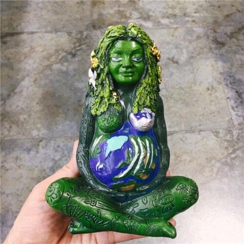 Mother Earth Gaia Statue Resin Figurine Powerful Statue For Home Decoration Gift Art Statue Tag Mother Figurine Garden Home Deco