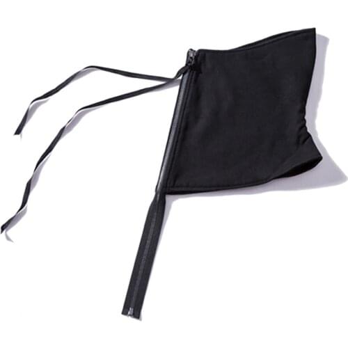 PUPIL TRAVEL TPI-700 Techwear Windproof Water Resistant Black Neck Gaiter Hip Hop Style Punk Fashion