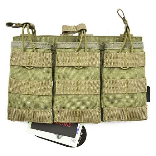 TwinFalcons Tactical 7.62 Pouch MOLLE Triple Magazine Pouch CORDURA Modular Combat Hunting Camping Climb Tactical Hike TW-M003