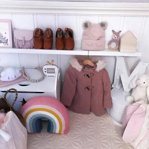 Rainbow Bridge Arch U Shape Neck Pillow Toy Kids Playroom Stuffed Multicolor Sleeping Cushion for Sofa Chairs Home Office