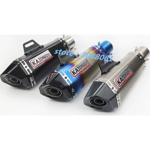 Universal 36-51MM Modified Carbon Fiber Exhaust Muffler Pipe Racing Moto Escape Fit For Most Motorcycle Ninja Z250 Z750 800 R25