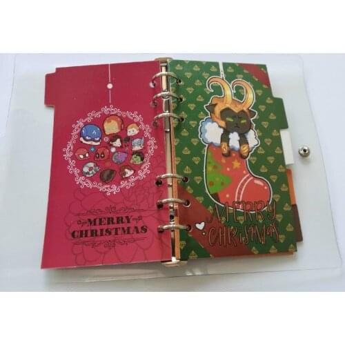 1set/lot A6 Creative Cute Notebooks Series Separation Page 6 Hole Loose-leaf Pocket Index Page 6 Separation Sheet 5 Sheets