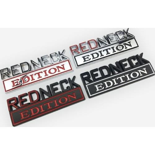 1PC Chrome Black REDNECK EDITION Car Truck Sticker 3D Badge Emblem Decal Auto Accessories 8x3cm