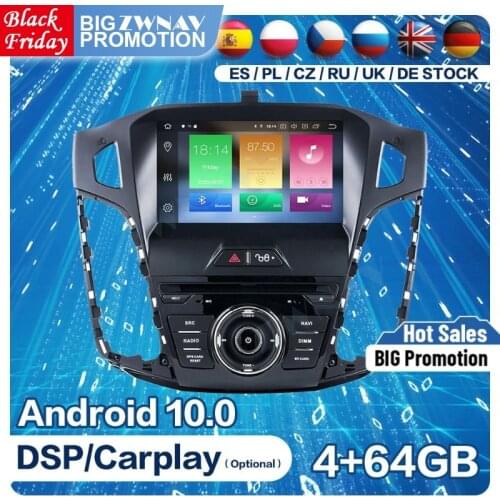 2 DIn Carplay Android Screen For Focus 3 MK3 2012 2013 2014 2015 2016 2017 2018 GPS Audio Stereo Radio Receiver Video Head Unit