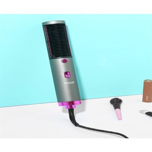 220-240V VGR Hot Air Brush Hair Dryer Hair Straightener Brush Multifunctional Hot Air Comb Negative Ion Straight Comb