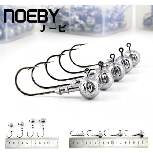NOEBY 50PCS-30PCS 5G/7.5G/12G/15G New High Quality Jig Head Hook Jigs Bait Fishing Hooks For Soft Lure Fishing Tackle