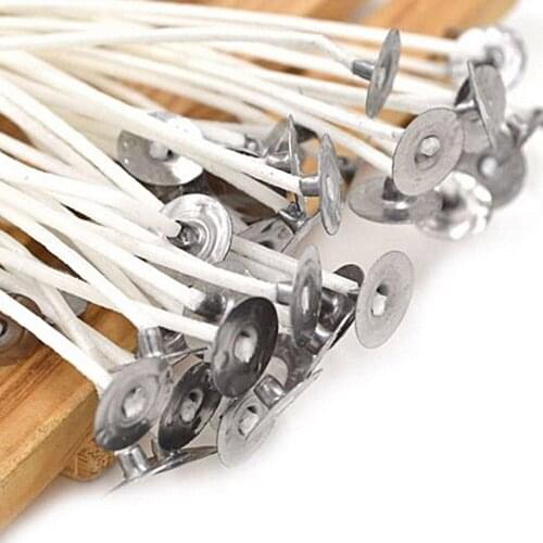 50pcs/set Candle Wicks 8-inch Cotton Core Diy Candle Making Re-waxed With Oil Wicks For Party Supplies