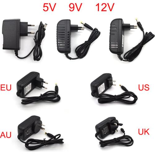 AC DC Power Adapter 5V 9V 12V 1A 2A 3A Power Supply Adapter 5 9 12 V Volt Lighting Transformer 220V To 12V SMPS LED Driver