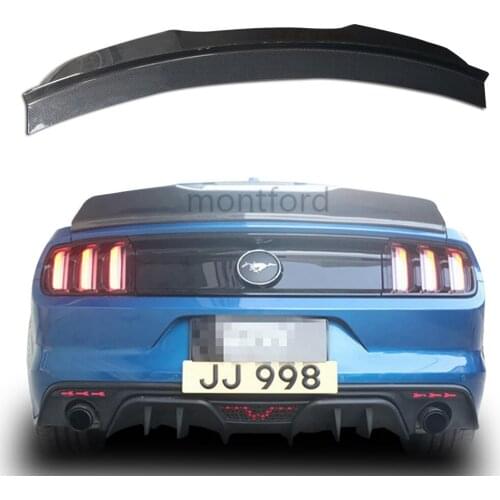 Car Styling Carbon Fiber Material Rear Roof Spoiler Tail Trunk Wing Boot Lip Molding For Ford Mustang 2015 2016 2017 2018 2019