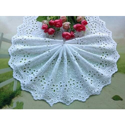 Free shipping Korea DIY Craft Clothing Textiles Retro Flve Petals Hollow out Material Cotton Embroidery Lace 5 yards/Pack