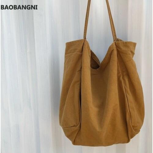 Large Canvas Tote Bag Women Big Capacity Shopping Handbag Simple Lady Shoulder Bag Solid Color Handle Bag Reusable Designer Tote