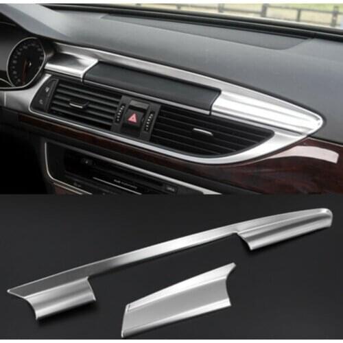 Car Console Navigation Panel Decorative Cover Trim For- A6 C7 2012-2018 LHD