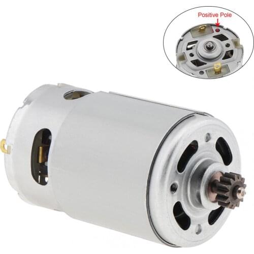 DC Motor 13Teeth RS550 Electric Drill Motor DC 10.8V 12V 16.8V 18V 21V 25V for Rechargeable Electric Saw Electric Screwdriver