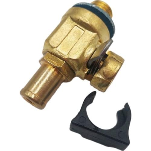 F110N (3/8-18 NPT) Long Nipple Oil Drain Valve with Lever Clip
